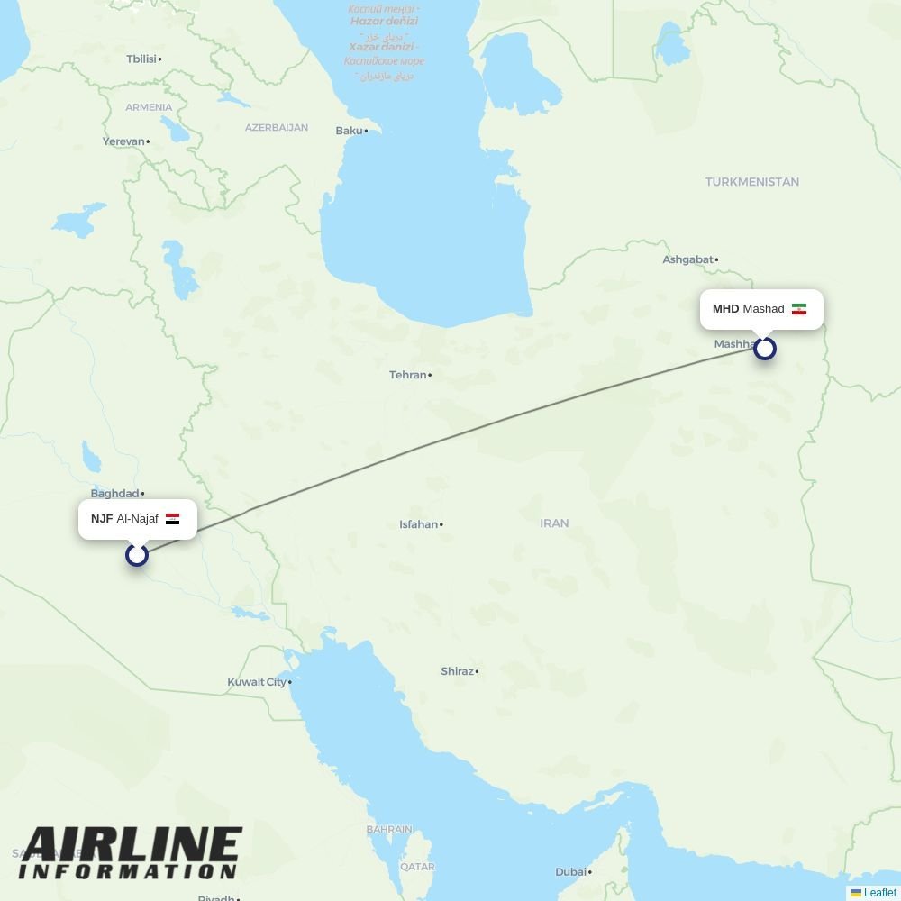 Sepehran routes from NJF