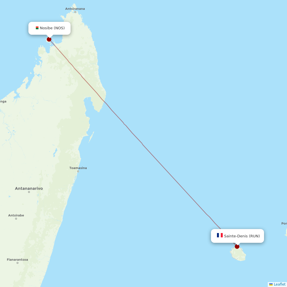 Air Austral at NOS route map