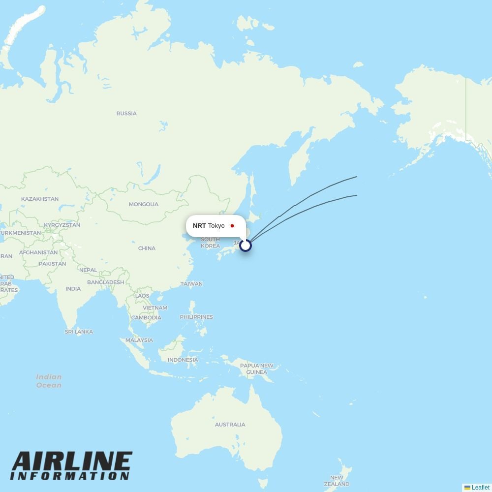 American Airlines routes from NRT