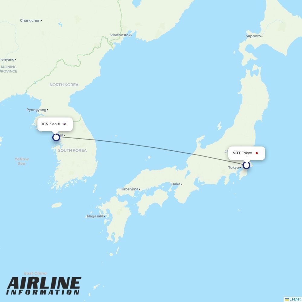 China Airlines routes from NRT