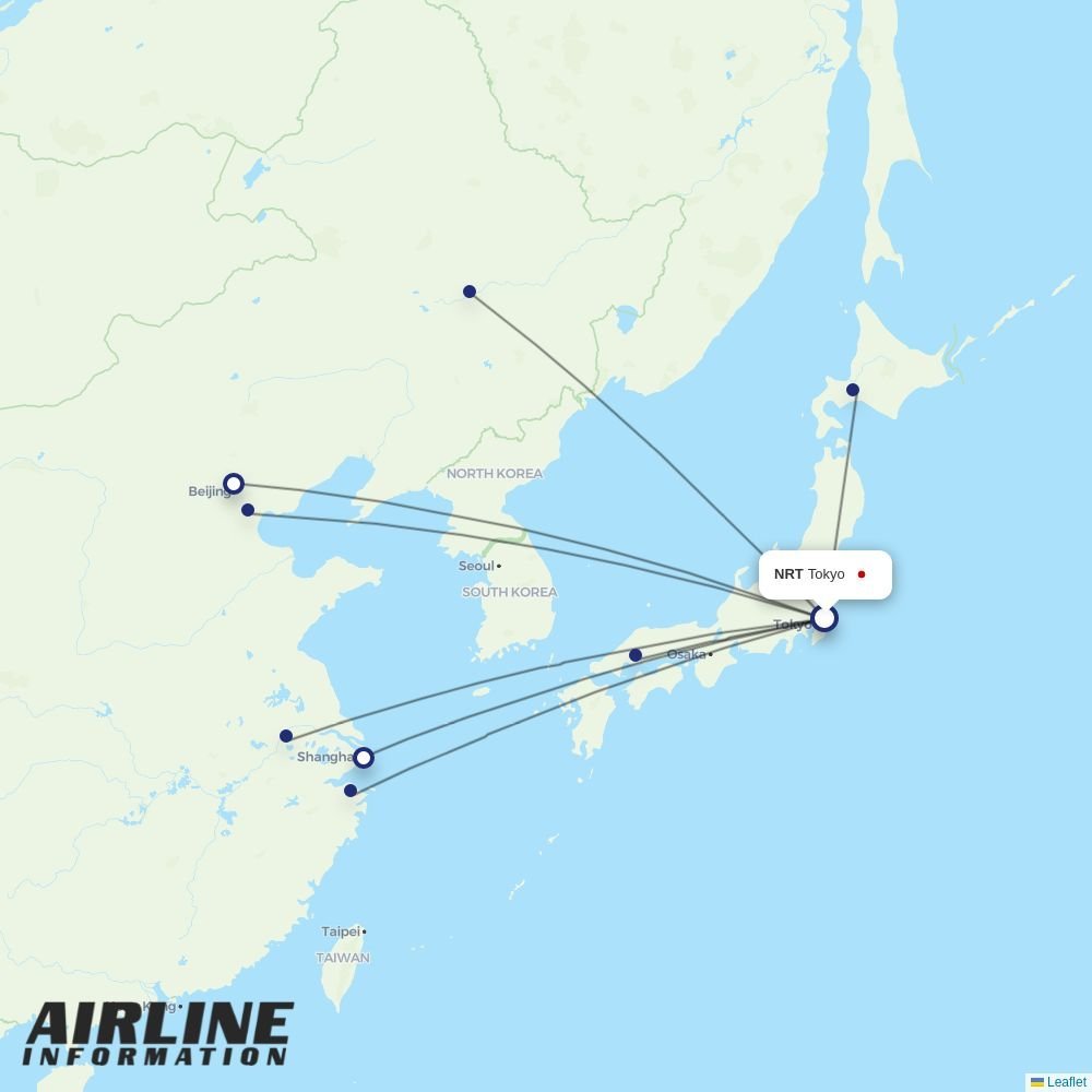 Spring Japan routes from NRT