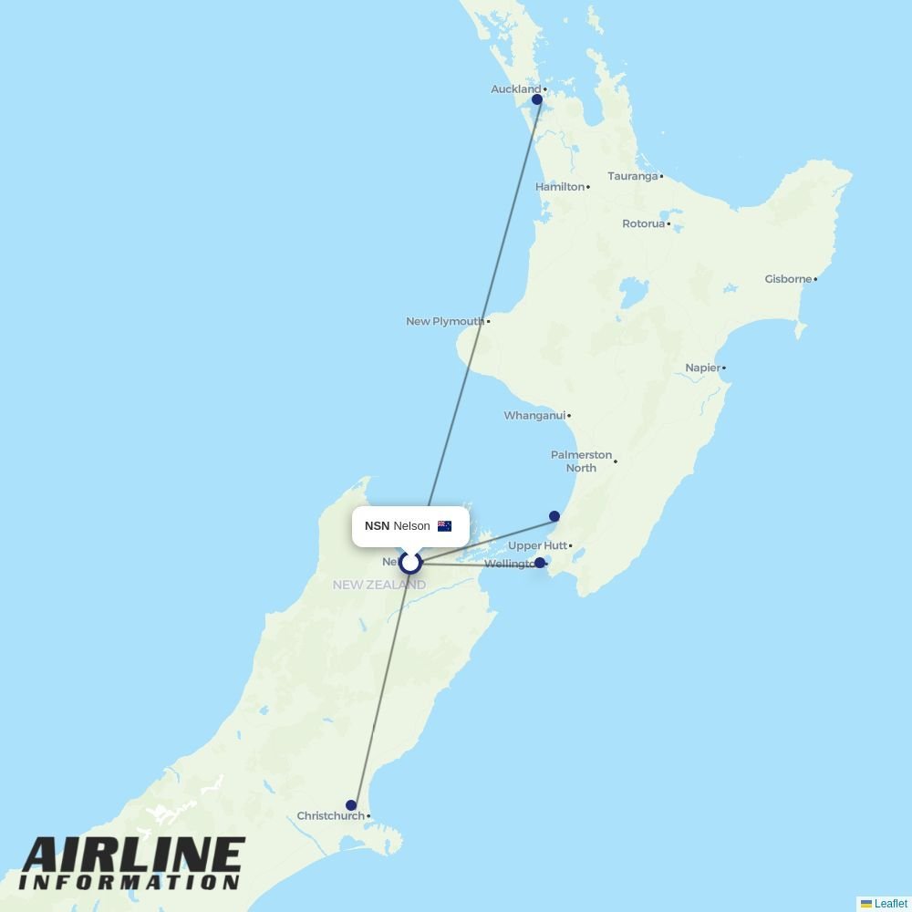 Sounds Air routes from NSN
