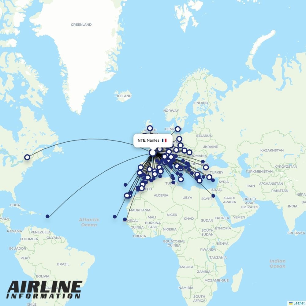 Lufthansa routes from NTE