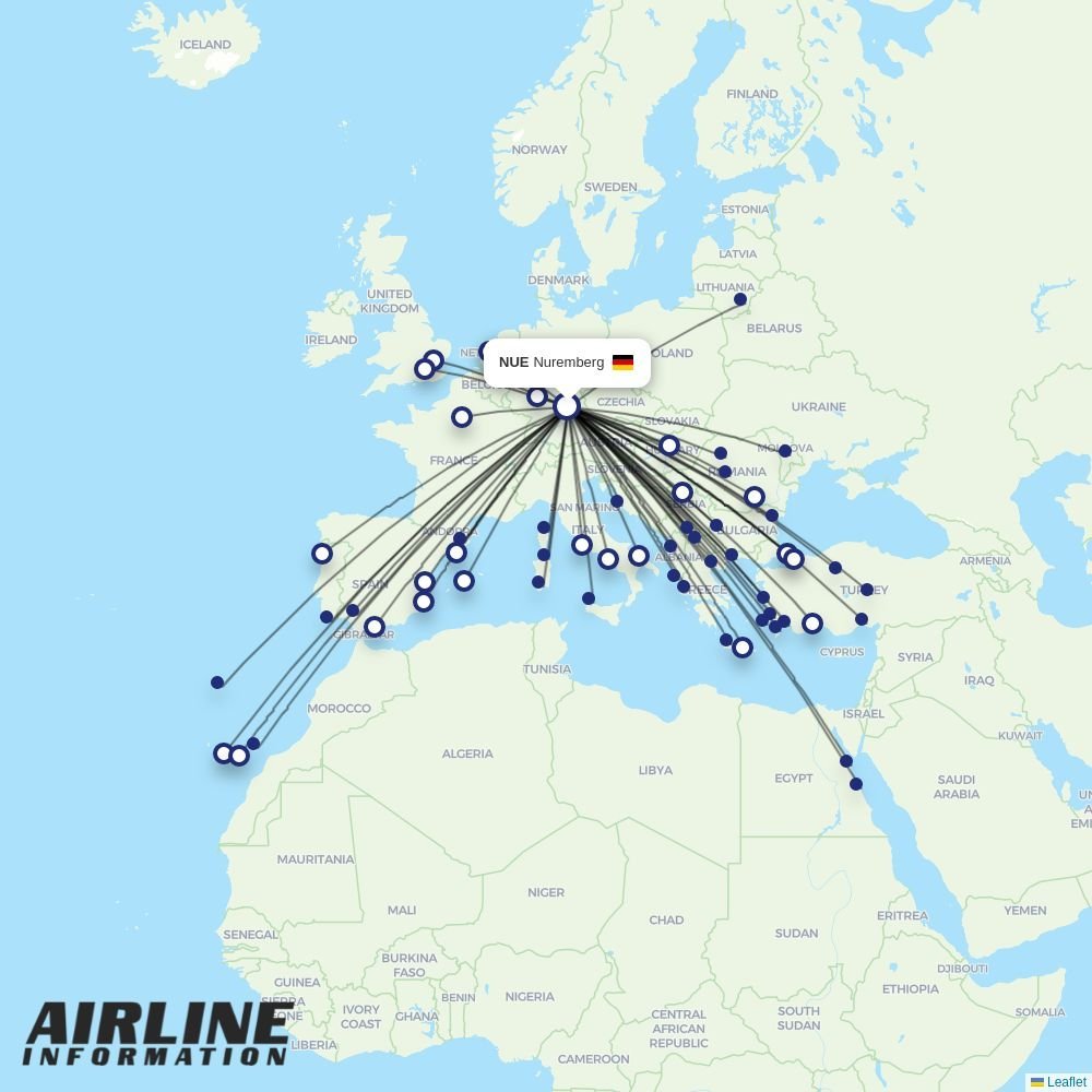 Wizz Air Malta routes from NUE