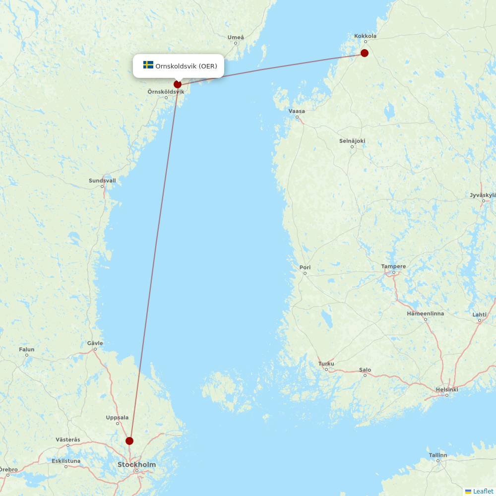 Amapola Flyg at OER route map