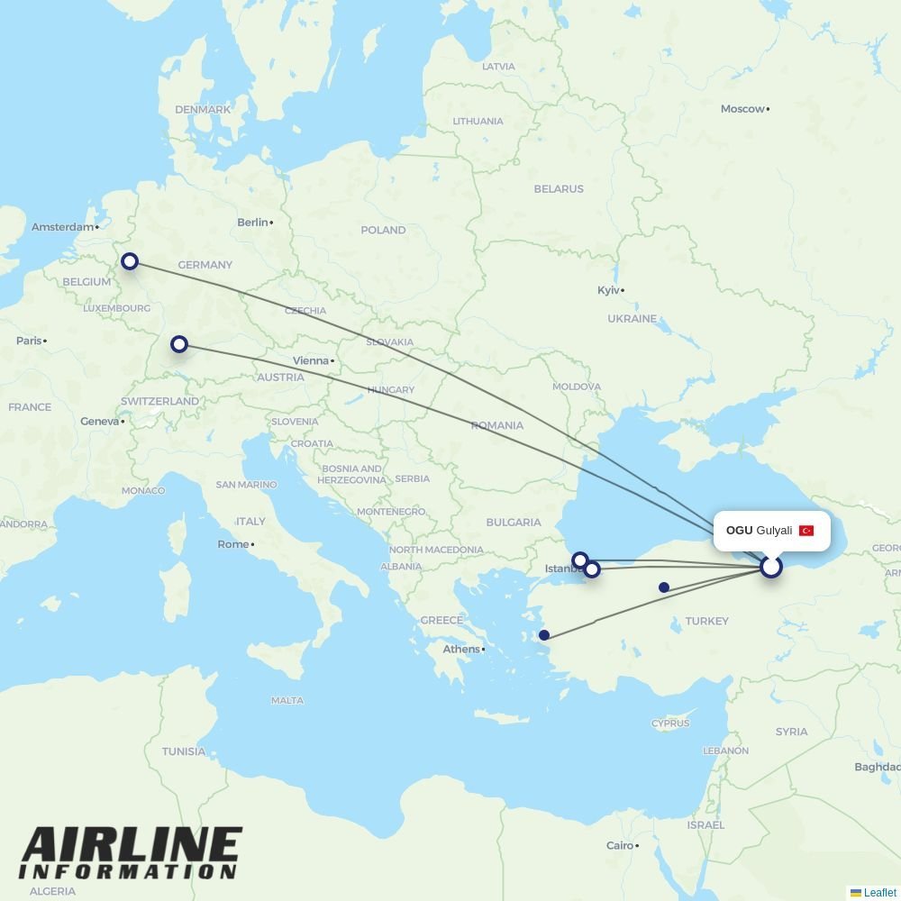 SunExpress routes from OGU