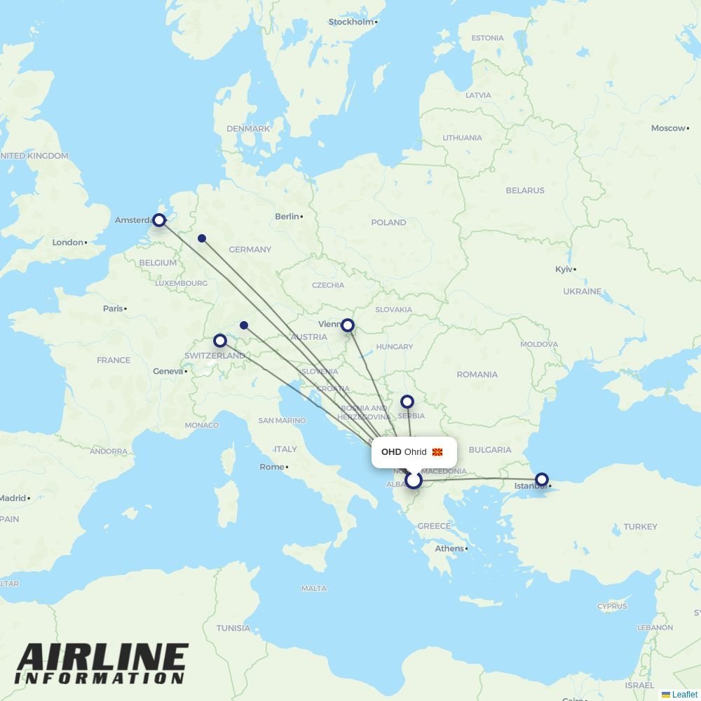 Comlux Aruba routes from OHD