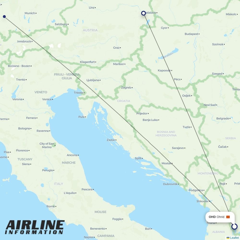 Wizz Air Malta routes from OHD