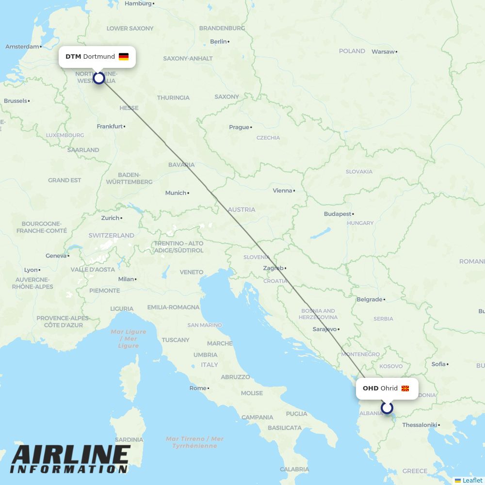 Wizz Air routes from OHD