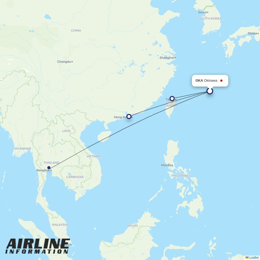 Thai AirAsia routes from OKA