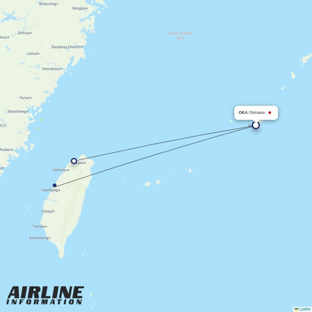 Starlux routes from OKA
