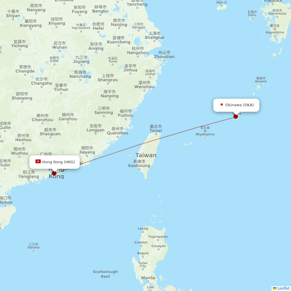 HK Express at OKA route map