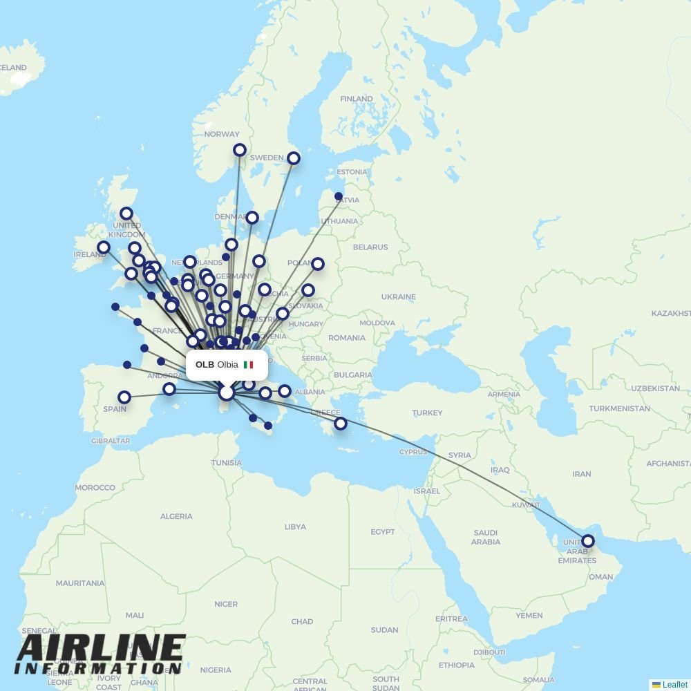 FlexFlight routes from OLB