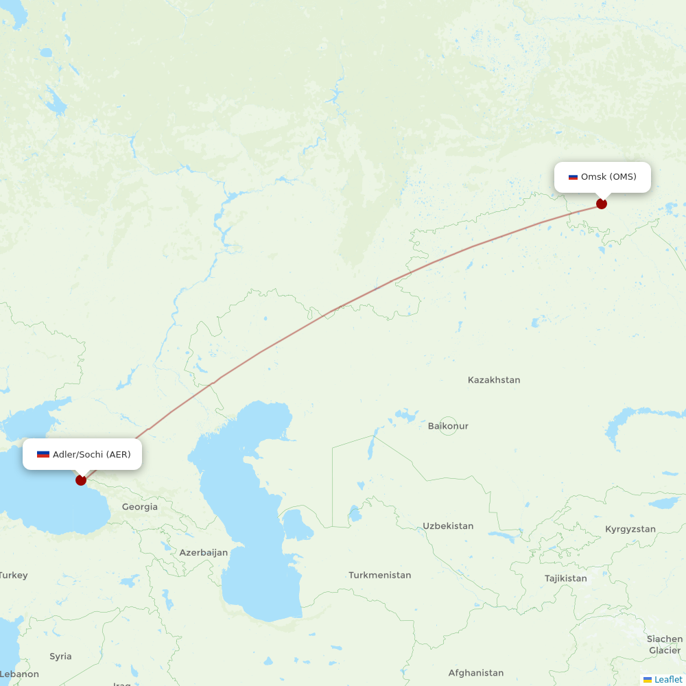 Pegas Fly at OMS route map