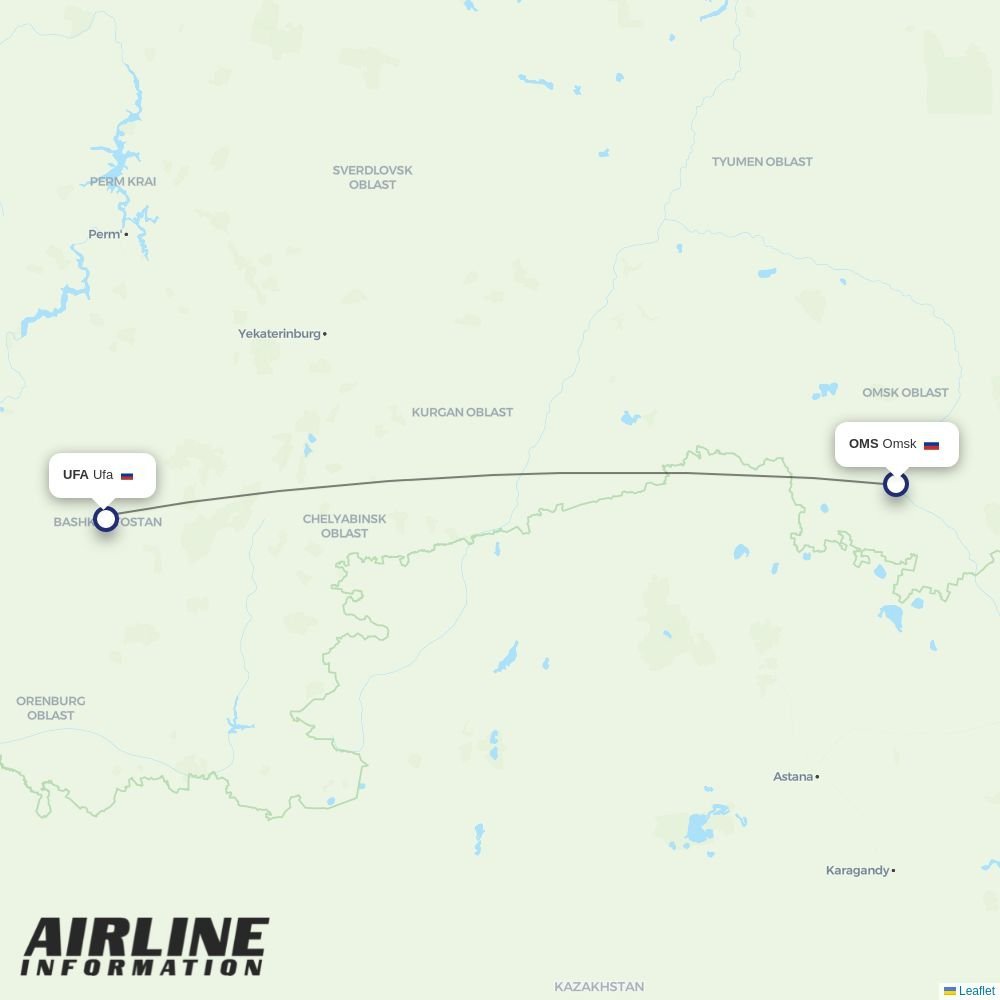 Yakutia routes from OMS