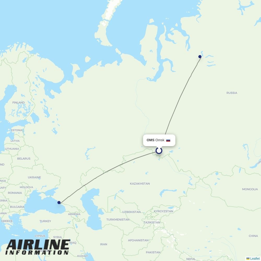 NordStar routes from OMS