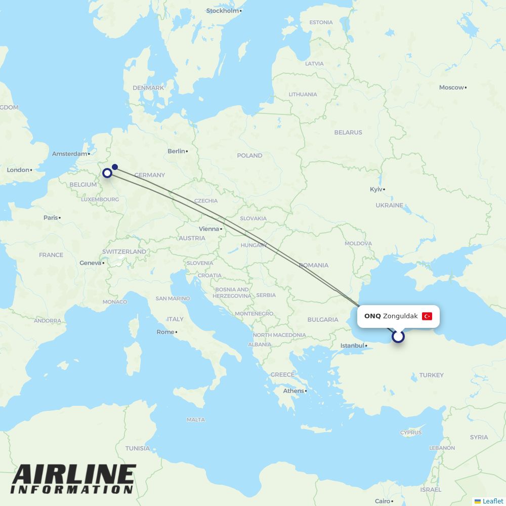 SunExpress routes from ONQ