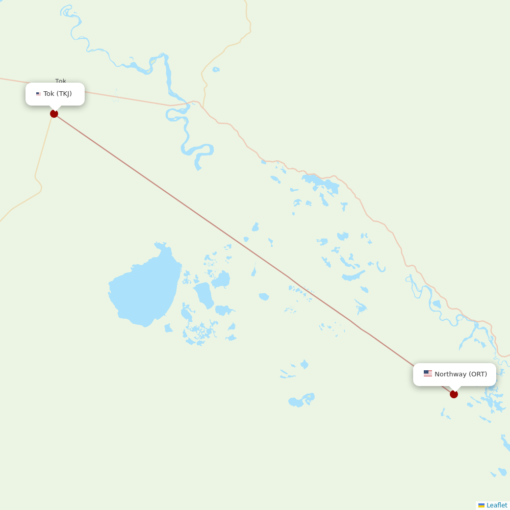 40-Mile Air at ORT route map