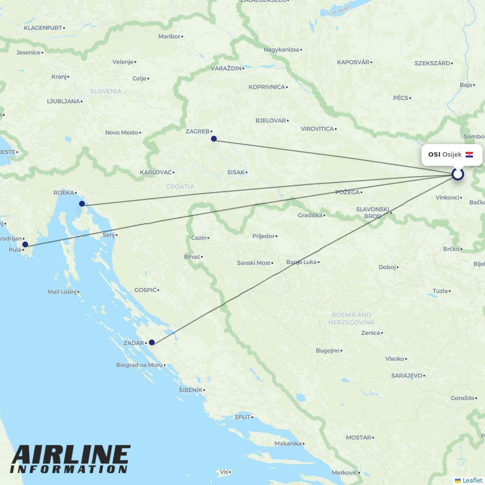 Trade Air routes from OSI