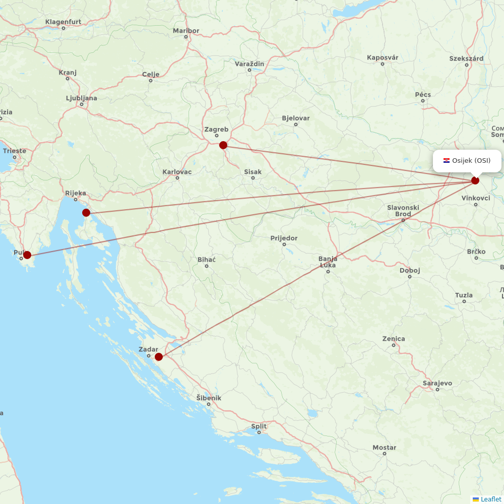 Trade Air at OSI route map