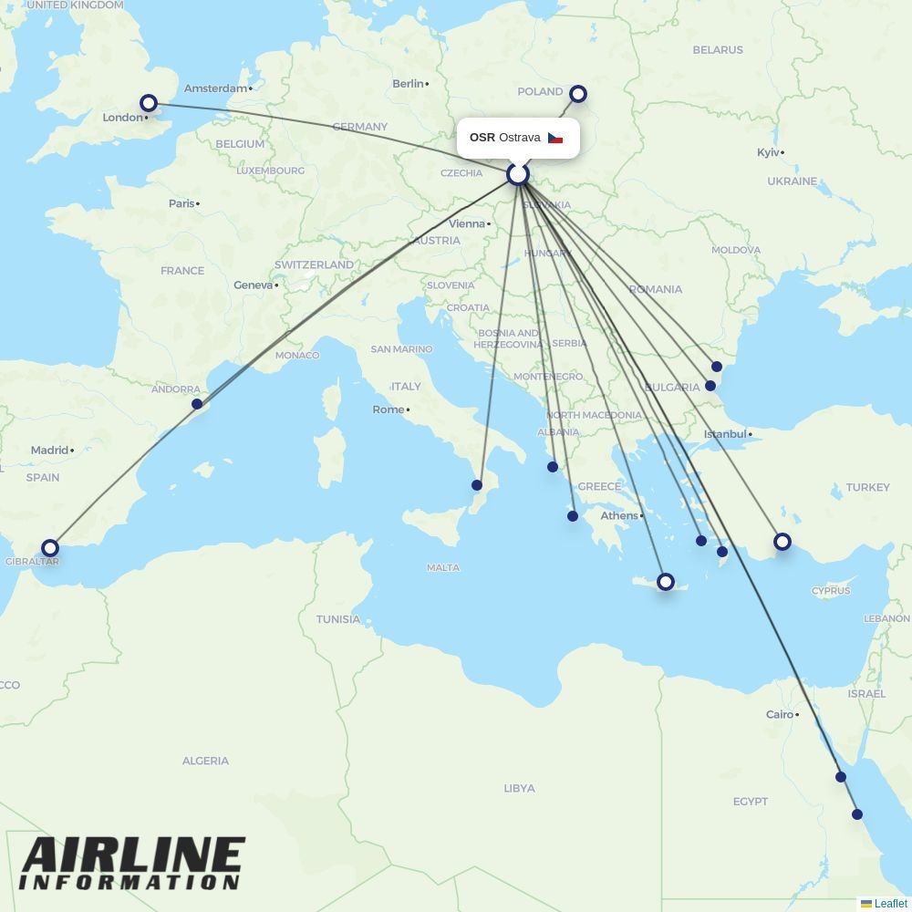 SmartWings routes from OSR