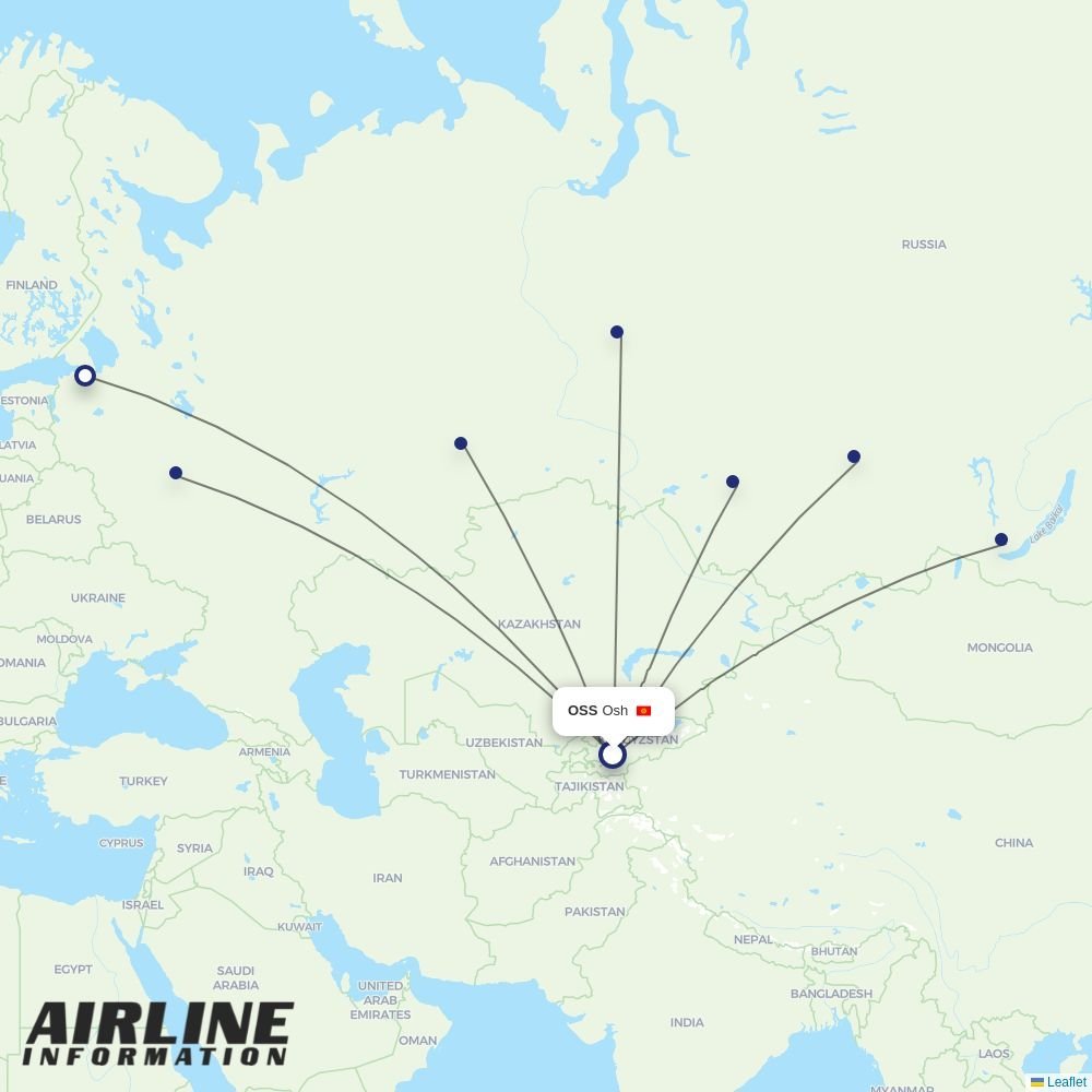 Avia Traffic Company routes from OSS
