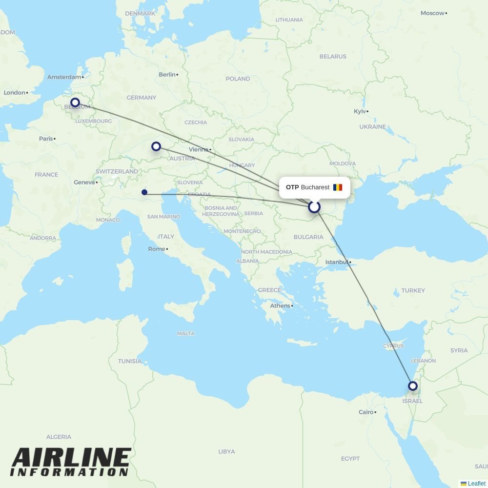 Fly One (Romania) routes from OTP
