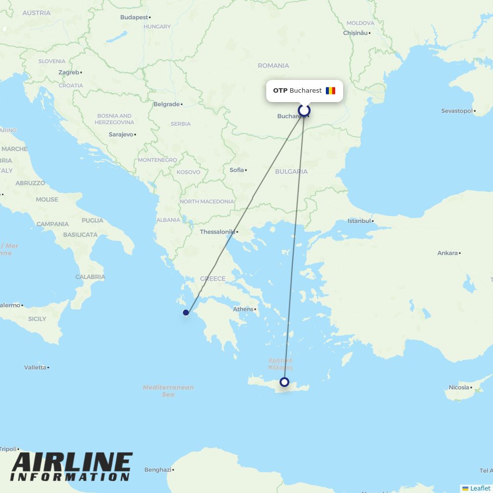 Wizz Air routes from OTP