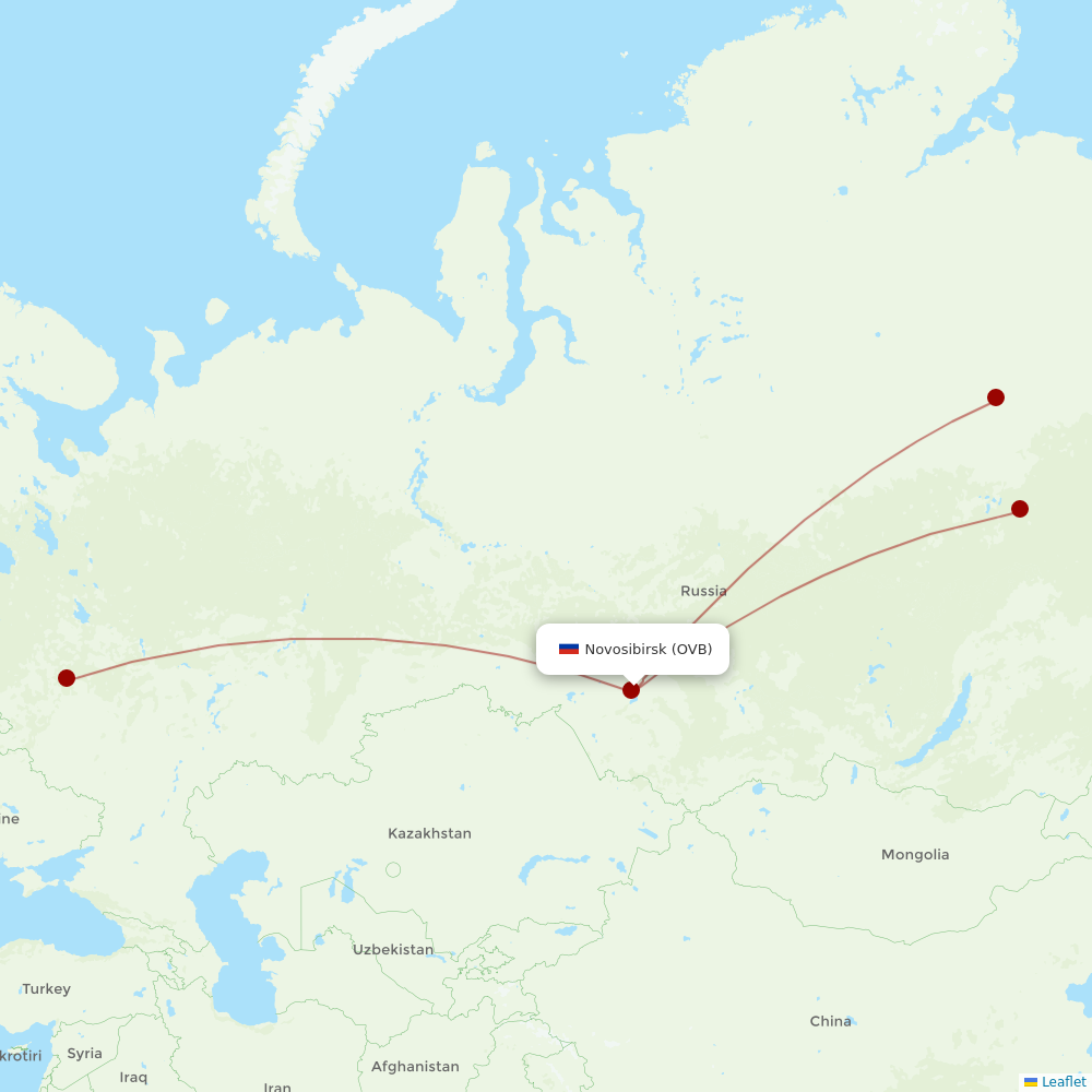 Alrosa Air at OVB route map