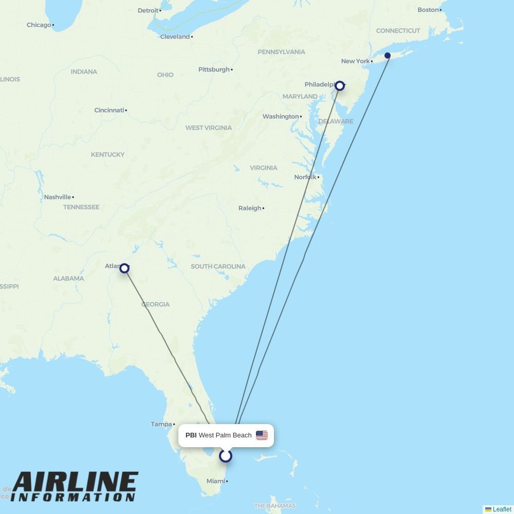 Frontier routes from PBI