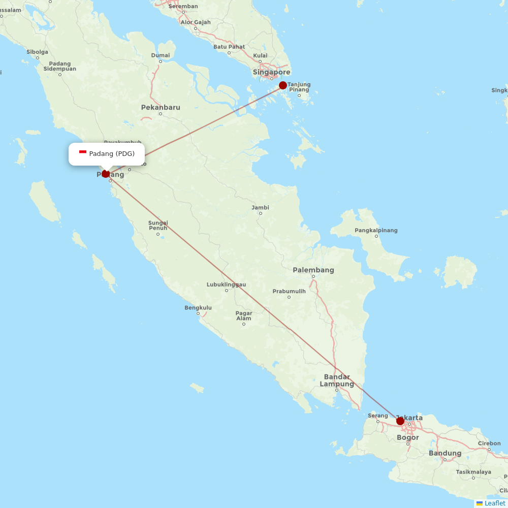 Lion Air at PDG route map
