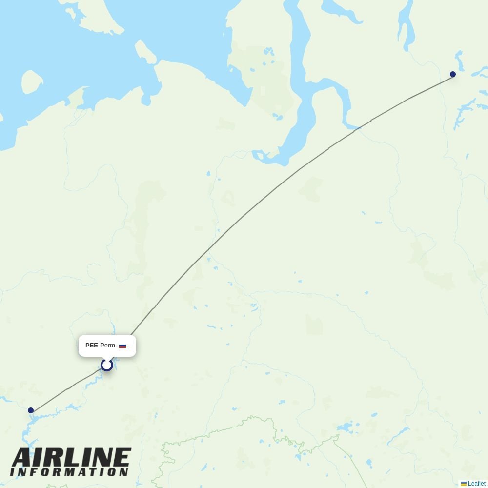 NordStar routes from PEE