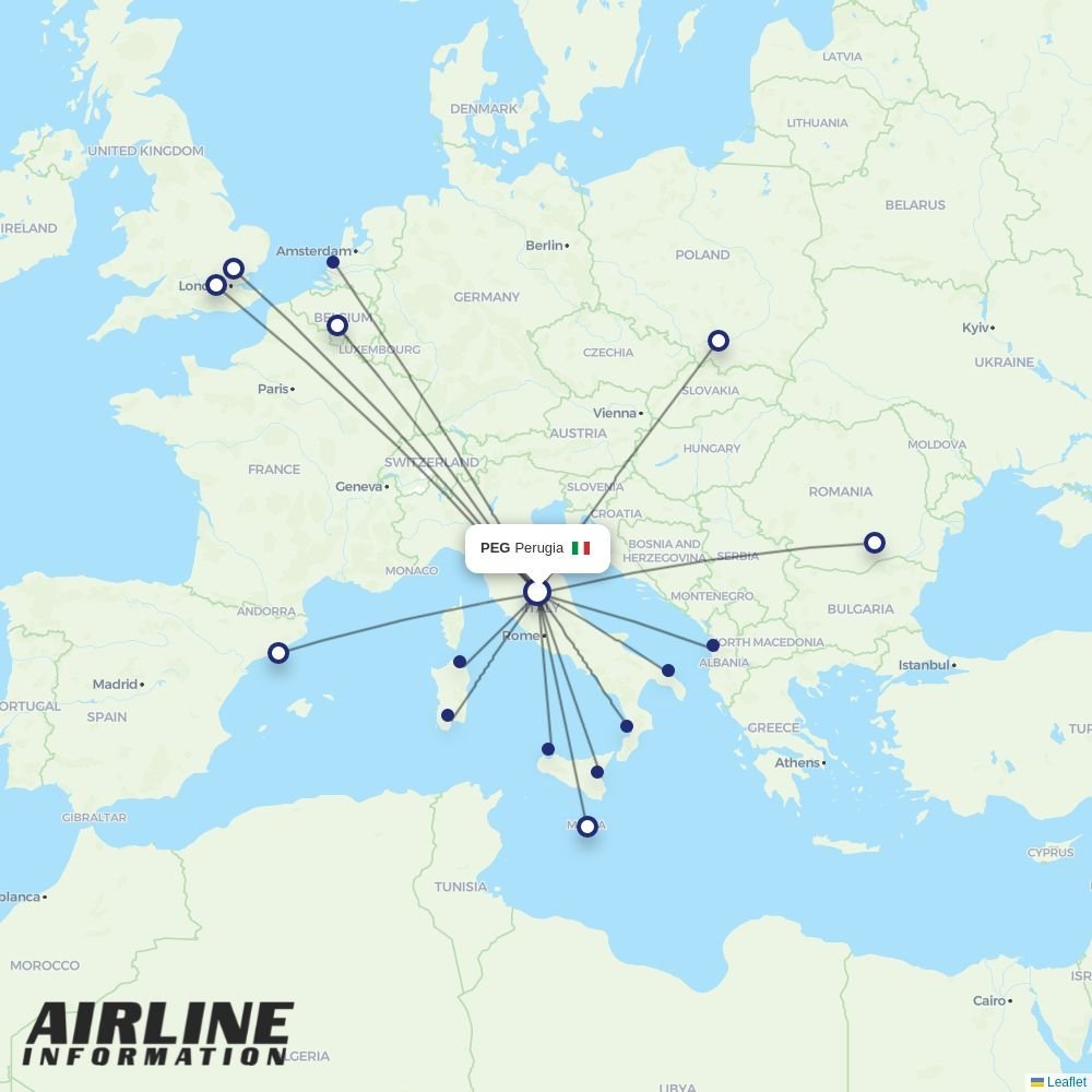 FlexFlight routes from PEG