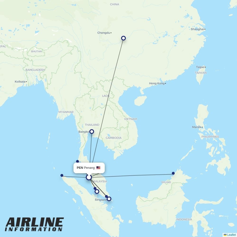 Firefly routes from PEN