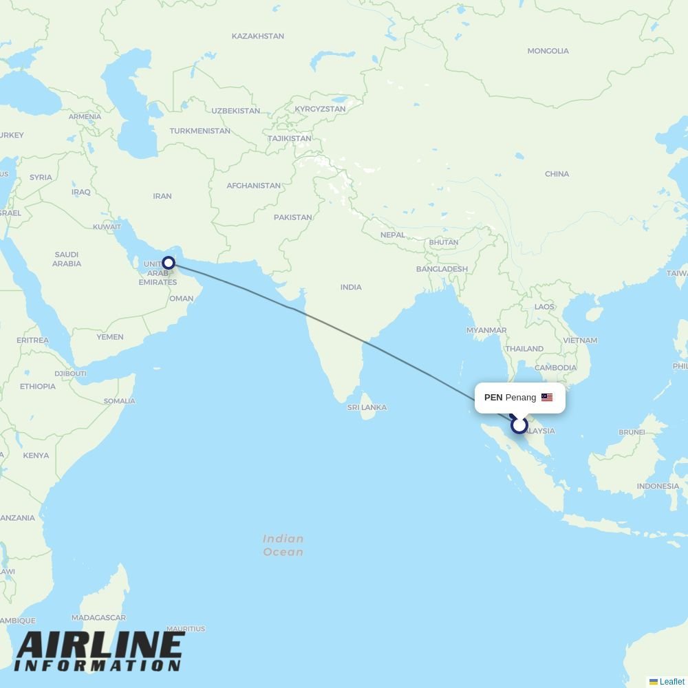 flydubai routes from PEN