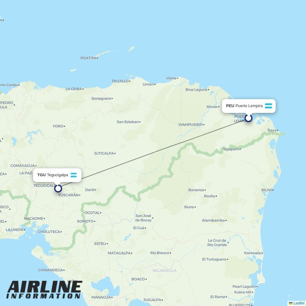 CM Airlines routes from PEU