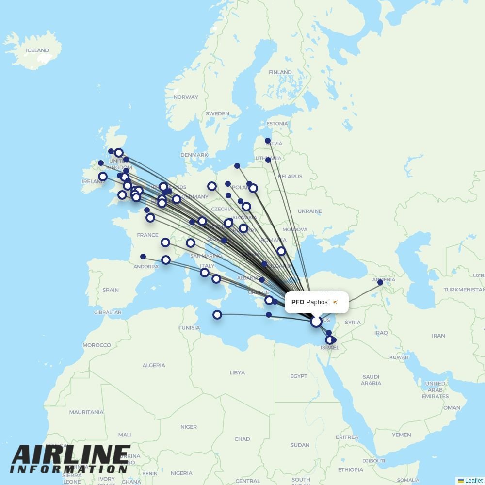 Jet2 routes from PFO