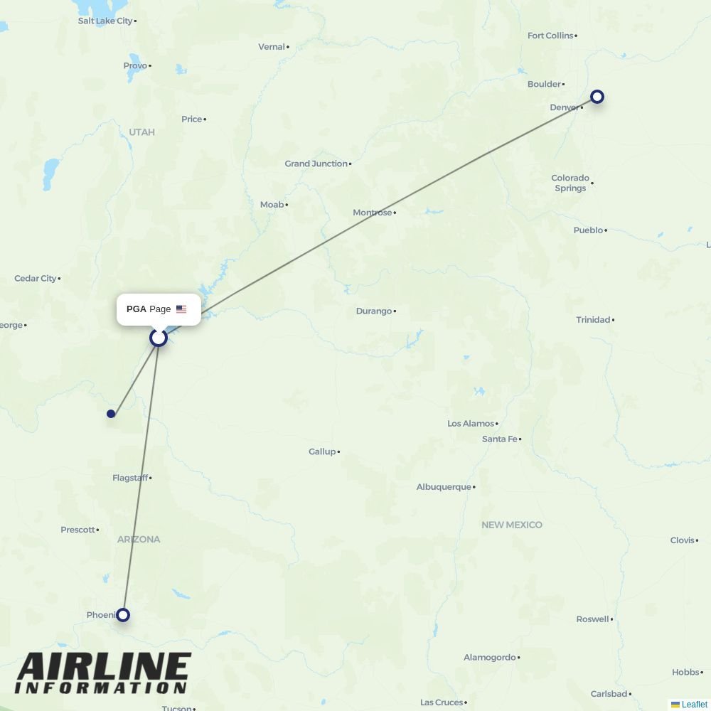 Contour Aviation routes from PGA