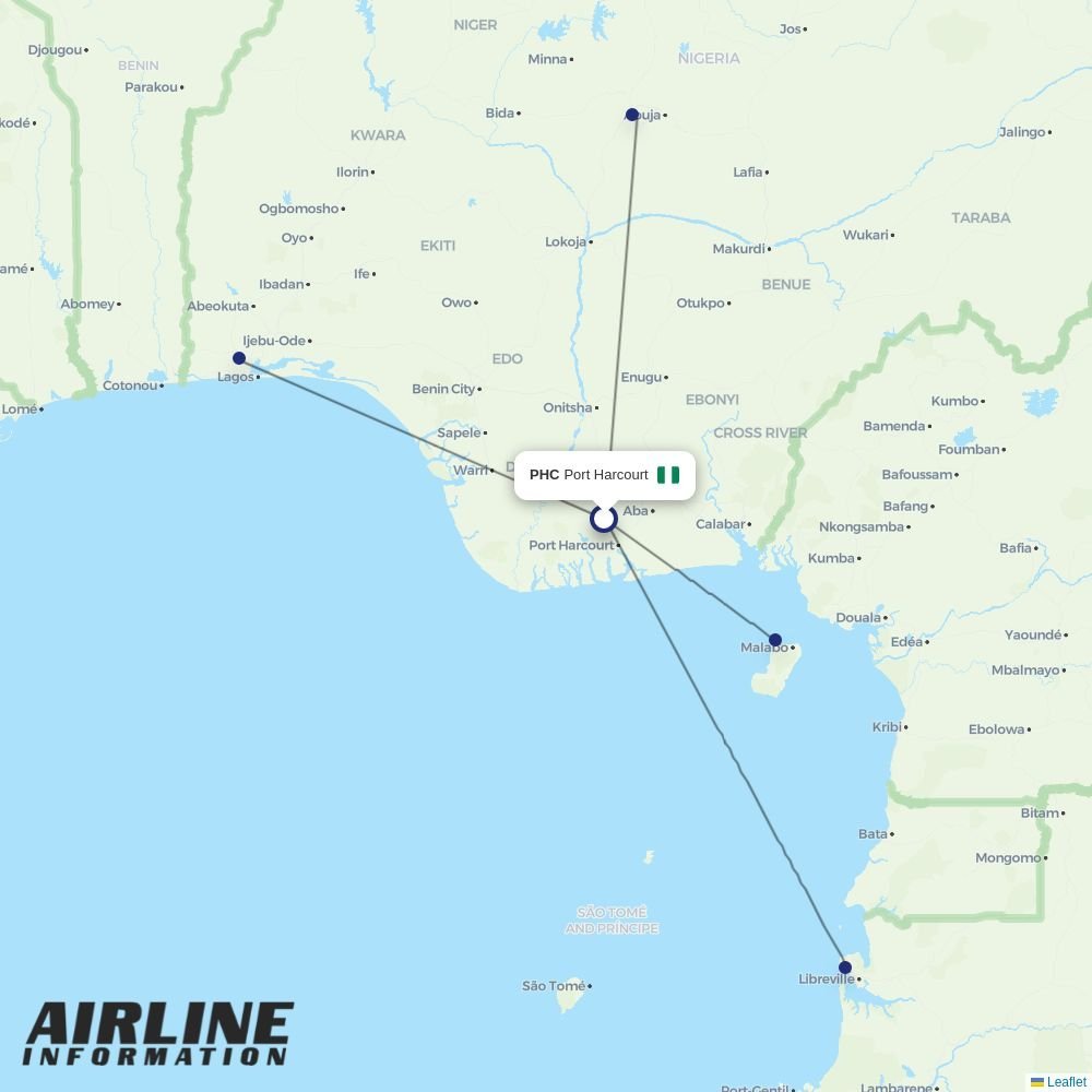 Air Peace routes from PHC