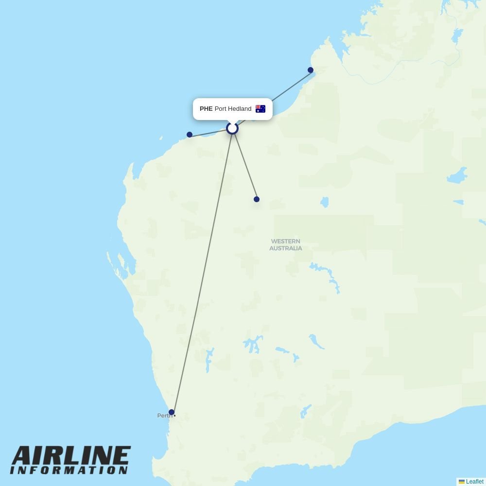 Aviair routes from PHE