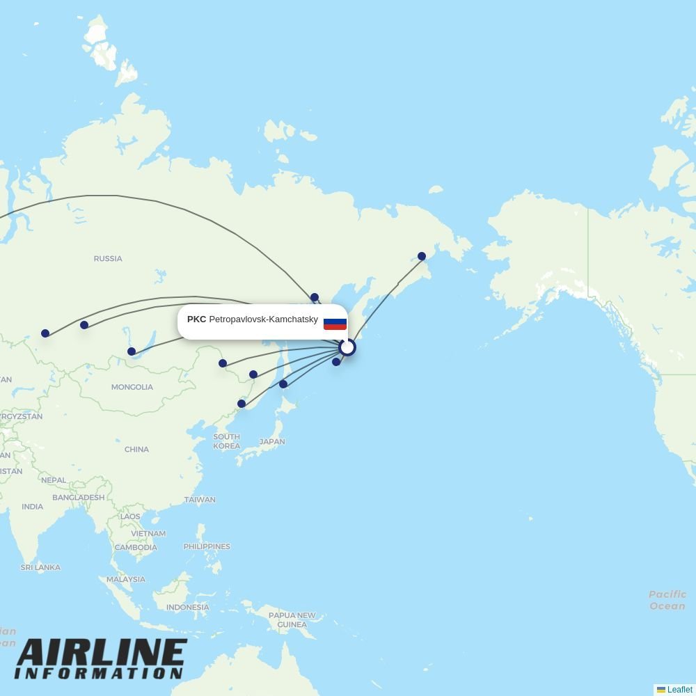S7 Airlines routes from PKC