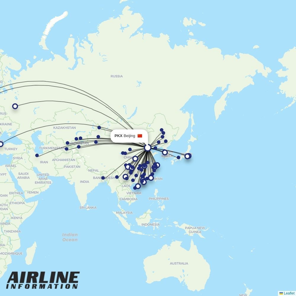 China Southern routes from PKX