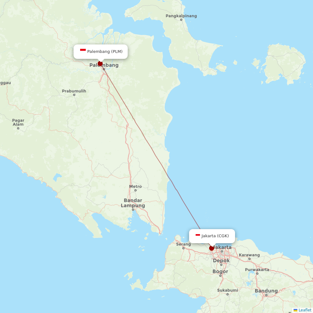 Garuda Indonesia at PLM route map