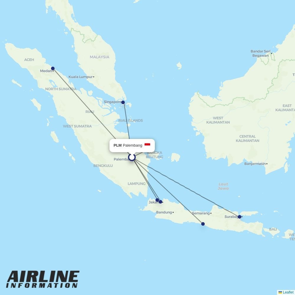 Super Air Jet routes from PLM