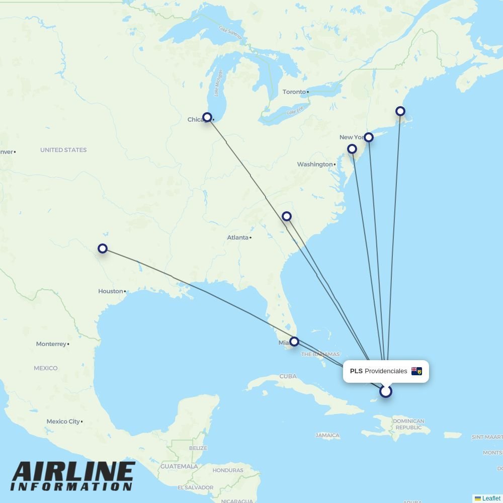 American Airlines routes from PLS