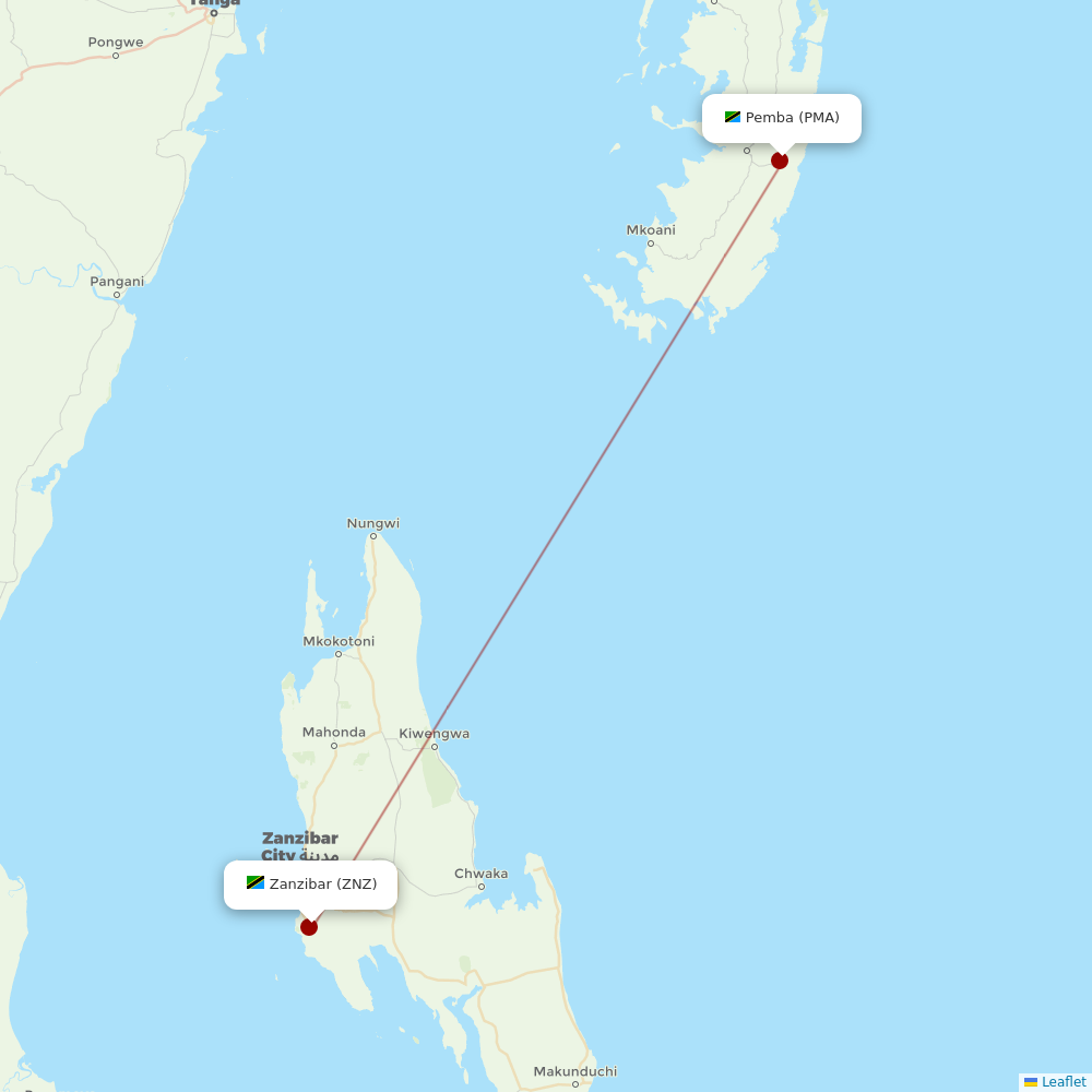 Auric Air at PMA route map