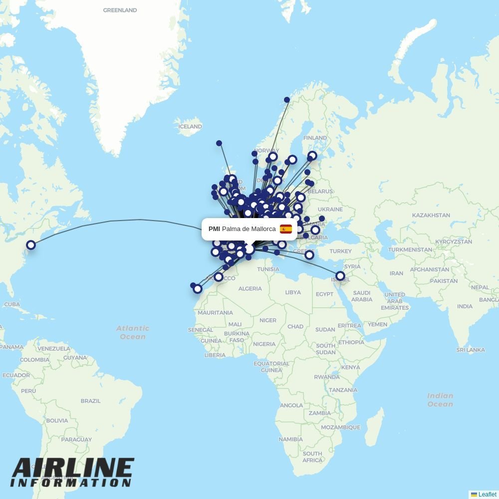 Eurowings routes from PMI