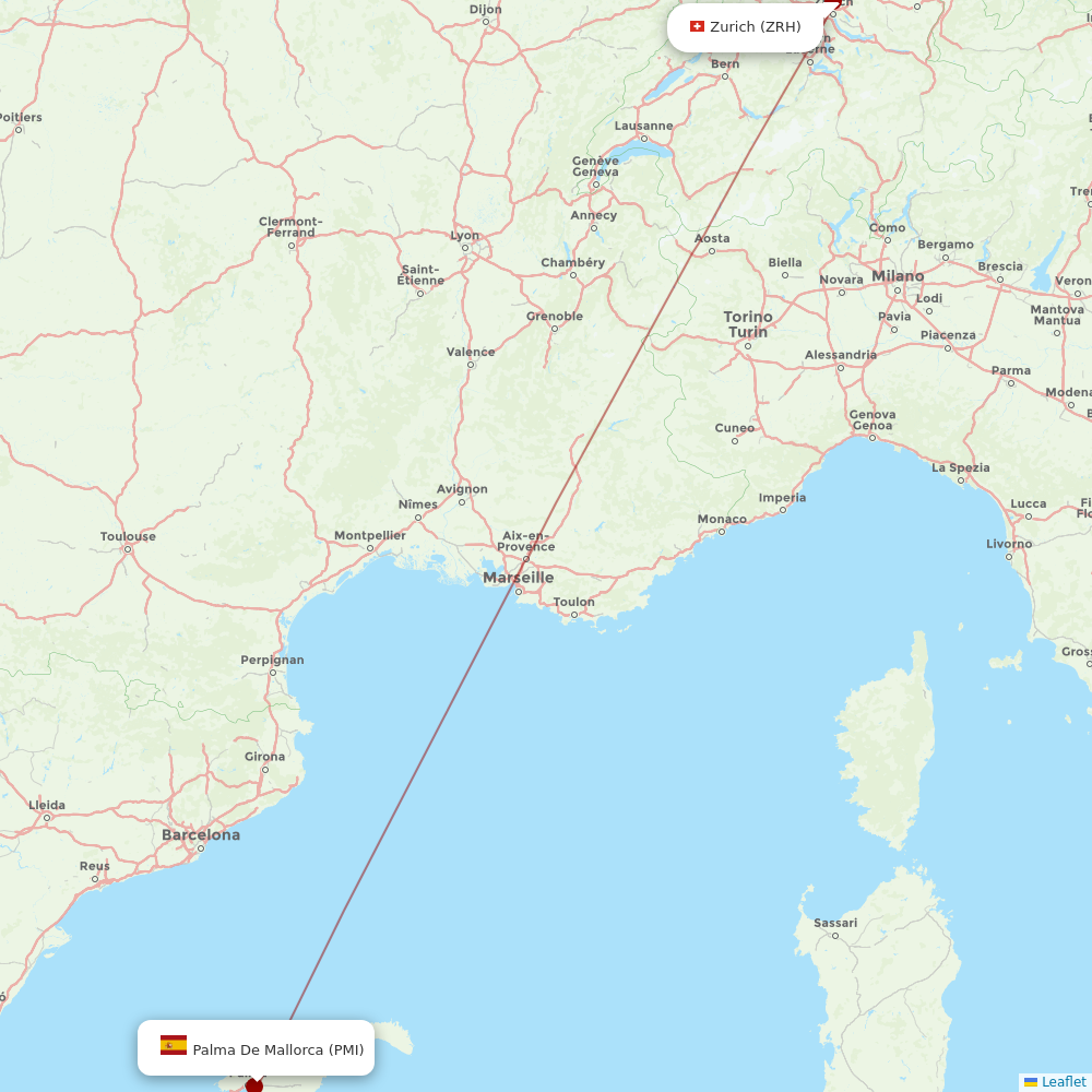 Germania at PMI route map