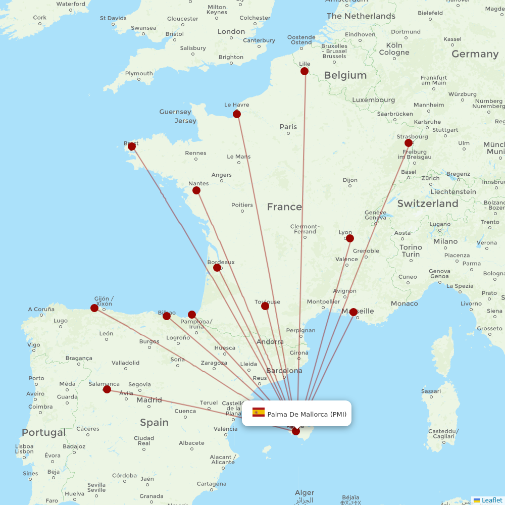Volotea at PMI route map