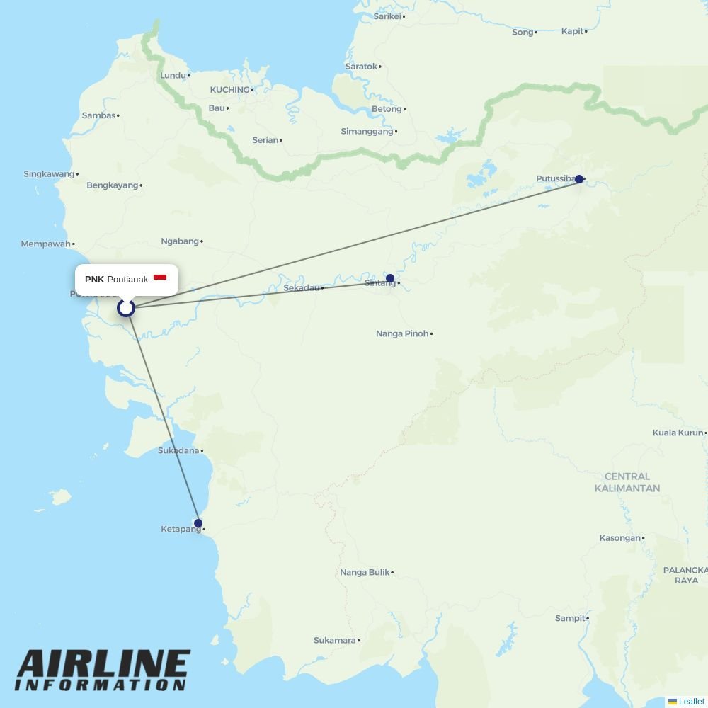 Wings Air routes from PNK